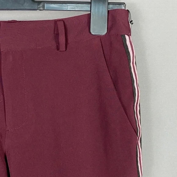 Laundry By Shelli Segal Womens Side Stripe Trousers in Wine Tasting Size 12 - Picture 6 of 13